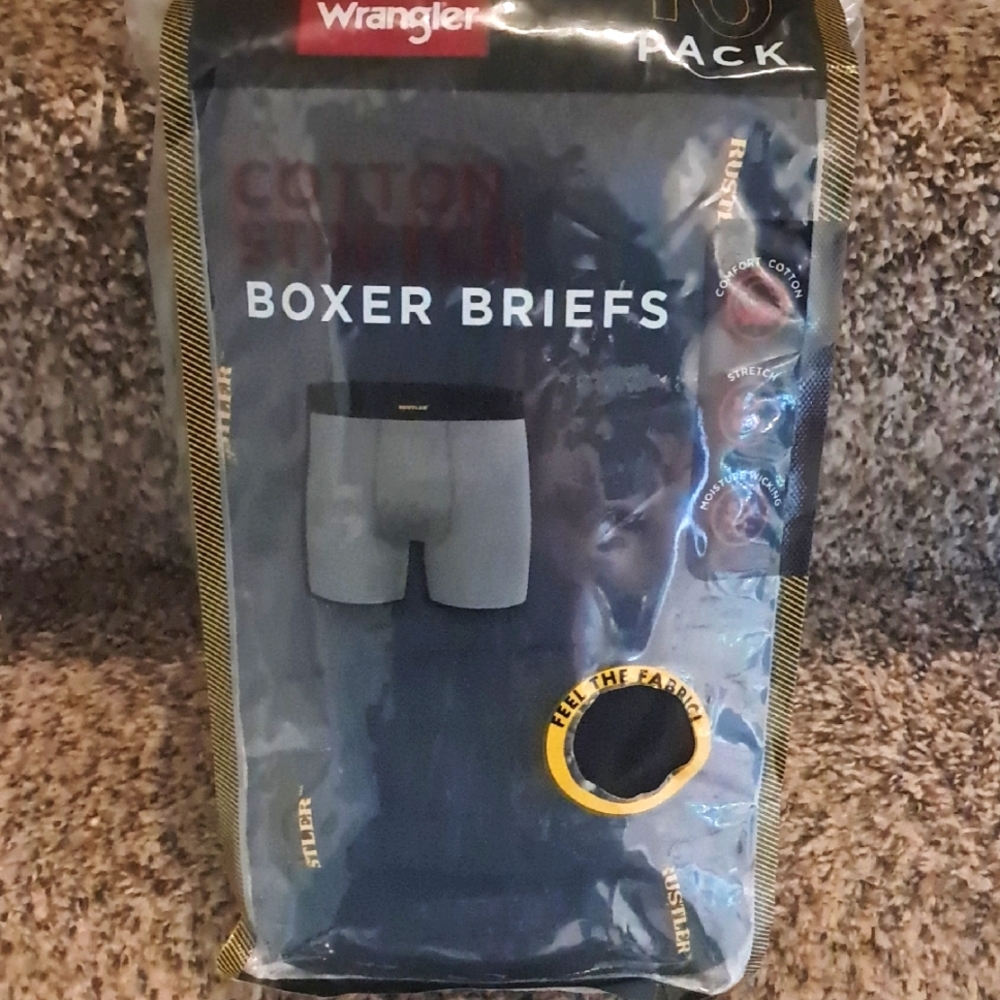 Wrangler Boxer Briefs Comfortable Fit 10pc Cotton Stretch 2xl XXL